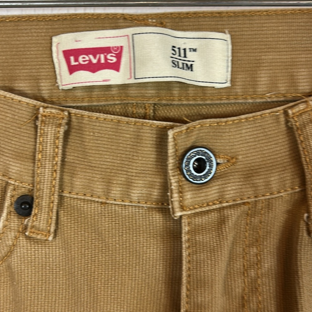 Boys Levi's Brown Denim Pants - Picture 2 of 4